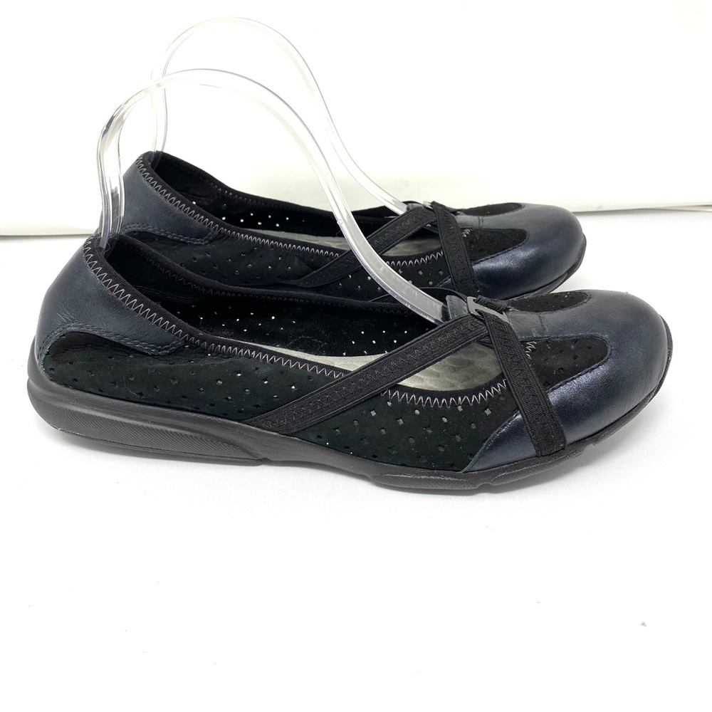 Privo Shoes Womens 9.5 M P-Berry Loafer Flats Black Suede Slip On Casual 76563